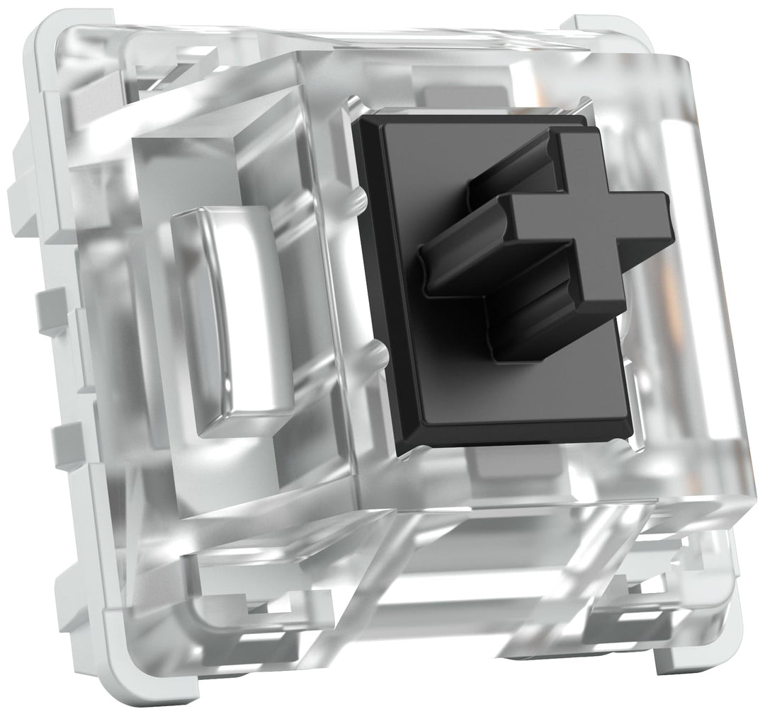 Glorious Gaming 120x Gateron Mechanical Keyboard Switches (Schwarz) - SMD-LED-kompatibel, linear & k