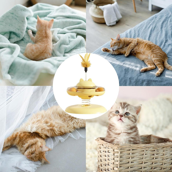 Treat Dispensing Cat Toy - Rutschfester Balltrack Futterspender Automat | Interaktiver Futter Automa
