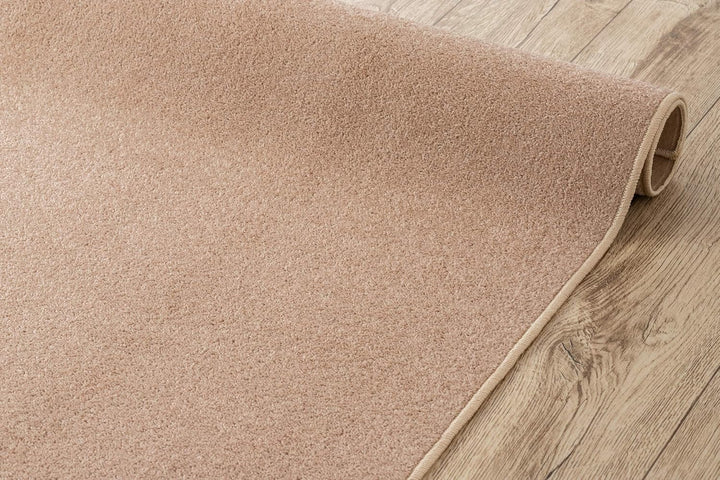 Einfarbiger Teppich Eton für Zimmer, Wohnzimmer, Schlafzimmer, Teppichboden Auslegware, beige, Versc