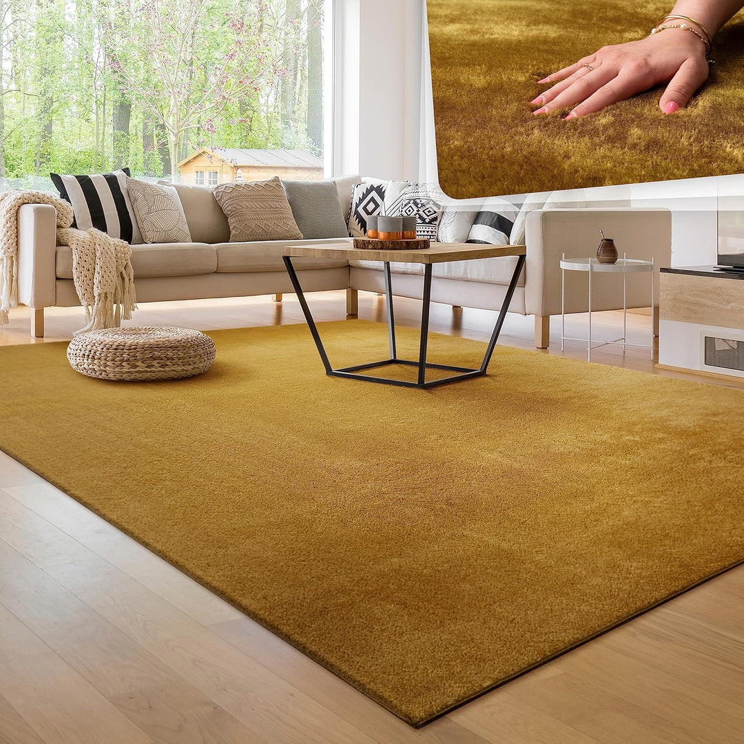 Paco Home Waschbarer Teppich Wohnzimmer Schlafzimmer Kurzflor rutschfest Flauschig Weich Moderne Ein