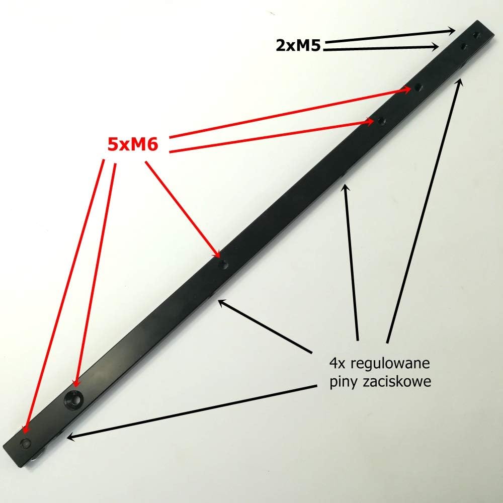 Führung für Bau von Schiebeschlitten für 19 mm Nuten; 457 mm lang