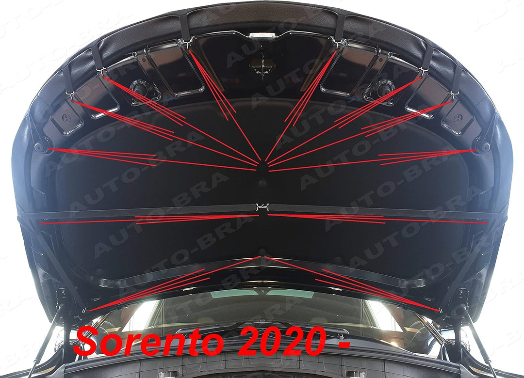 Auto-Bra AB3-00607 kompatibel mit KIA Sorento 2020-2023 Haubenbra Steinschlagschutz Tuning Bonnet Br