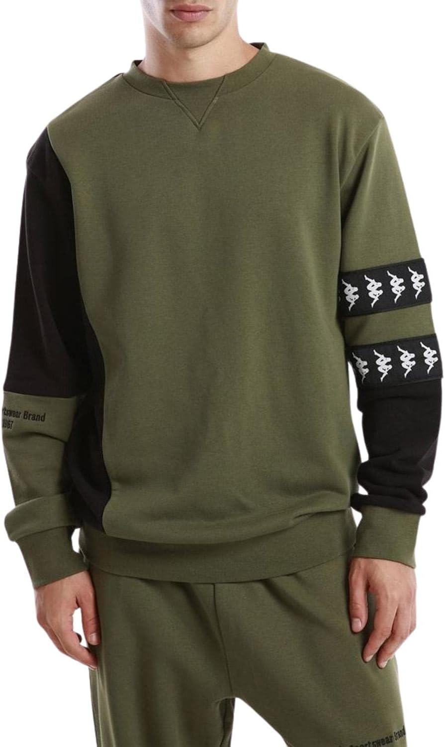 Kappa Herren Sweatshirt L Grün / Schwarz, L Grün / Schwarz