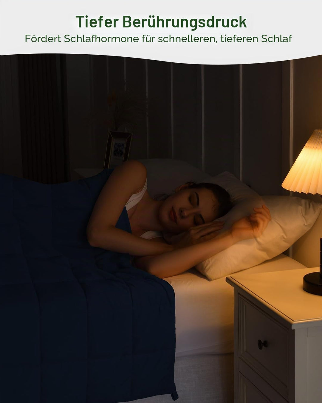 Sivio Gewichtsdecke für Erwachsene 7kg, Atmungsaktive Beschwerungsdecke, weiches Material mit Glaspe