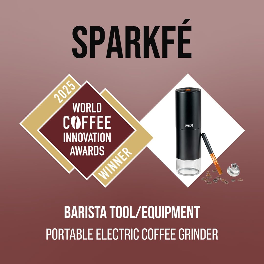Tragbare elektrische Kaffeemühle, wiederaufladbare Handmühle mit konischem Frässtift aus Edelstahl,