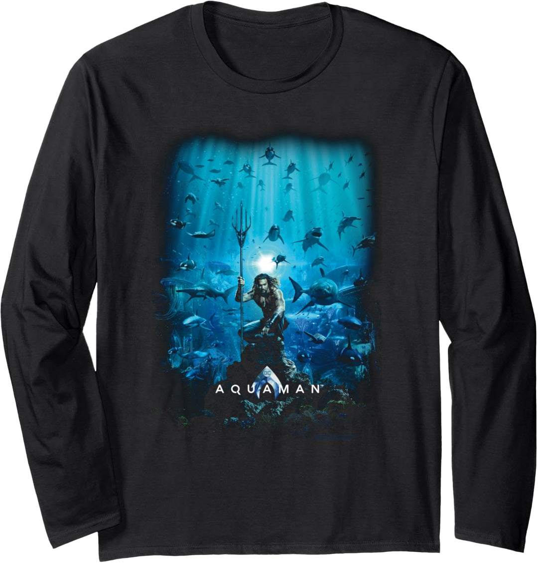 Aquaman Movie Poster Langarmshirt