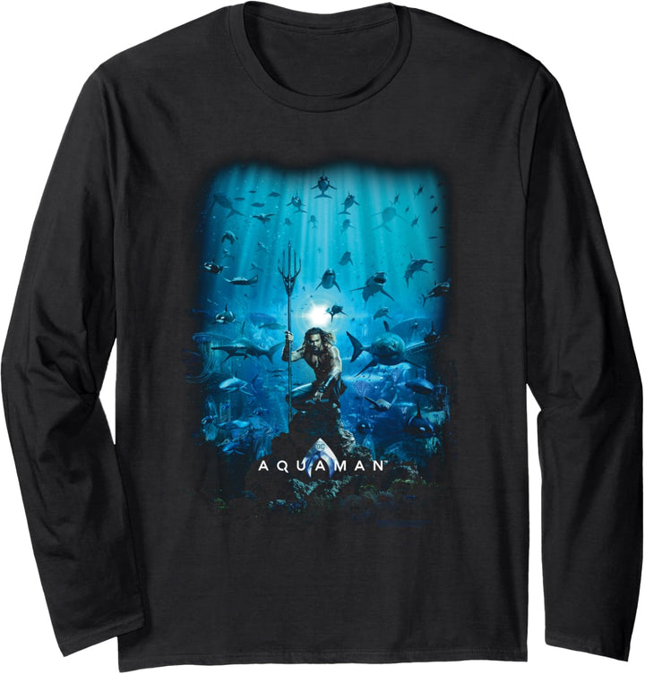 Aquaman Movie Poster Langarmshirt