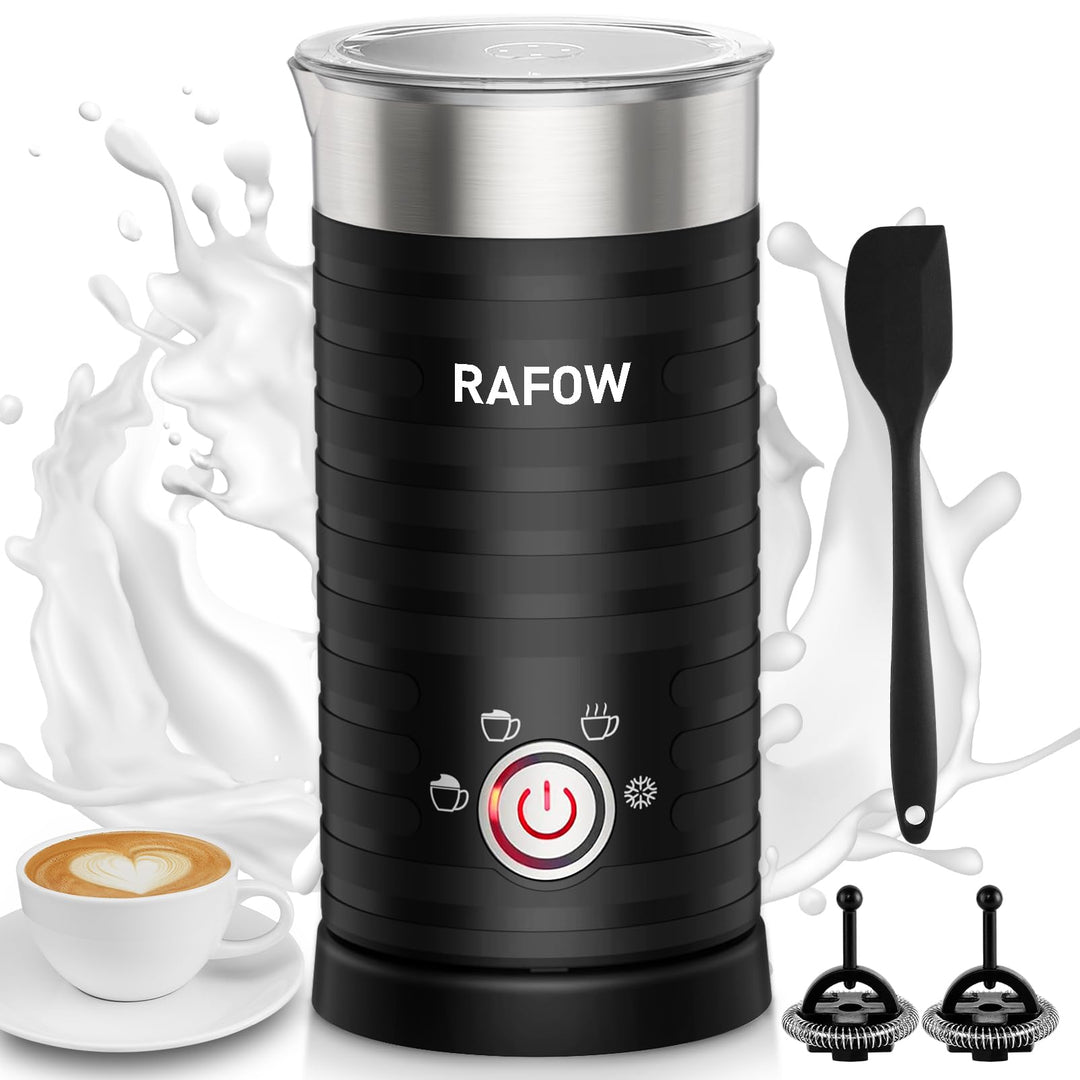 4-in-1 elektrischer Milchaufschäumer Dampfgarer – Heisser und kalter Kaffee-Schaumbereiter, 300 ml,