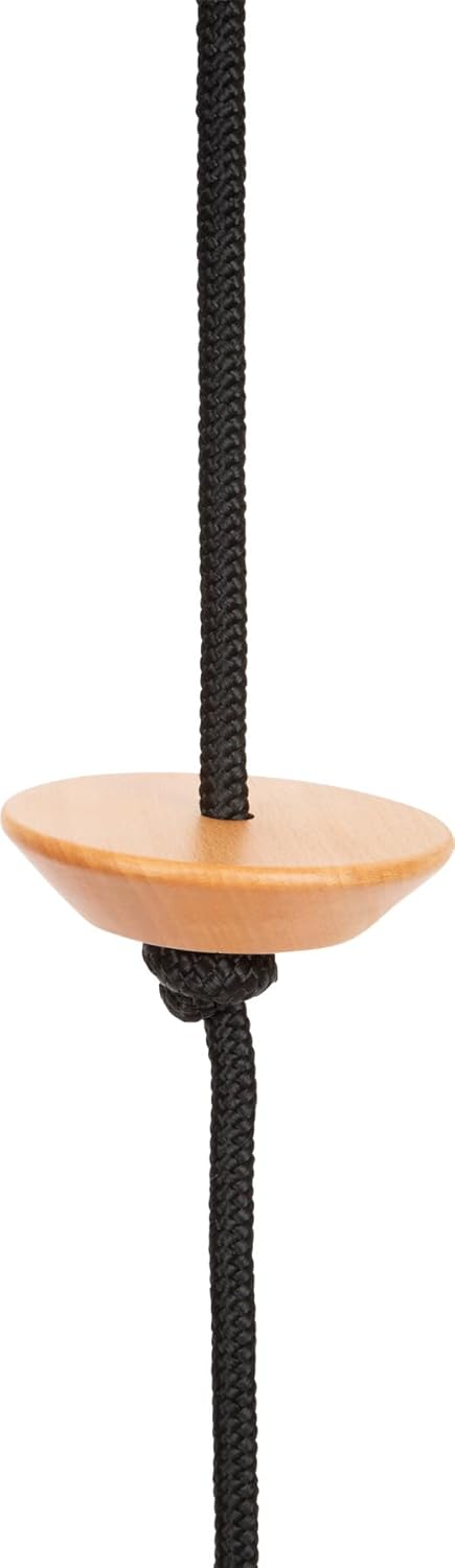 small foot Tellerschaukel mit Kletterseil „Black Line“, Kletterschaukel für Kinder und Erwachsene, a