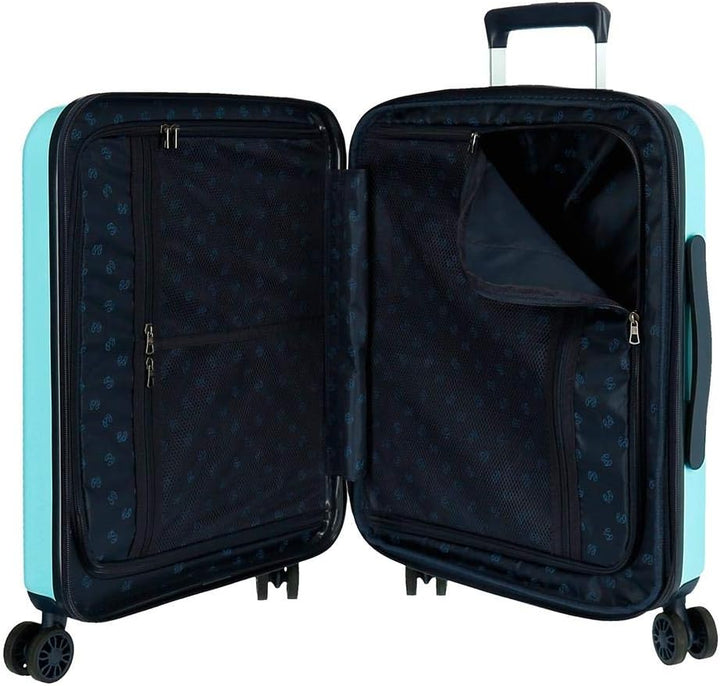 Pepe Jeans Cuore Kabinenkoffer Blau 40x55x20 cms Hartschalen ABS Kombinationsschloss 37L 2,6Kgs 4 Do
