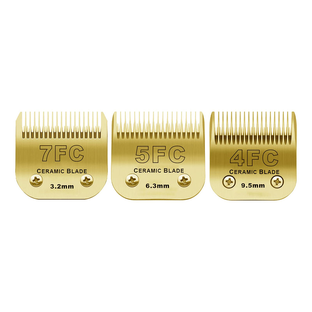 BESTBOMG 7FC+5FC+4FC Ersatzmesser für Hundepflege, kompatibel mit Heiniger/Moser Max45/Andis/Oster A