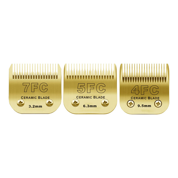 BESTBOMG 7FC+5FC+4FC Ersatzmesser für Hundepflege, kompatibel mit Heiniger/Moser Max45/Andis/Oster A