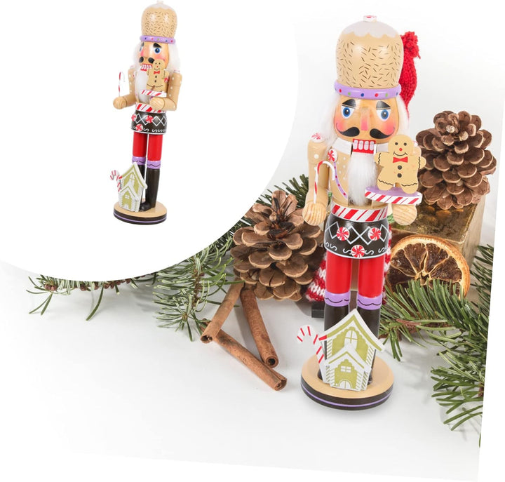 Ciieeo Desktop Holz Nussknacker Weihnachten Tisch Ornament Weihnachten Realistische Nussknacker Figu