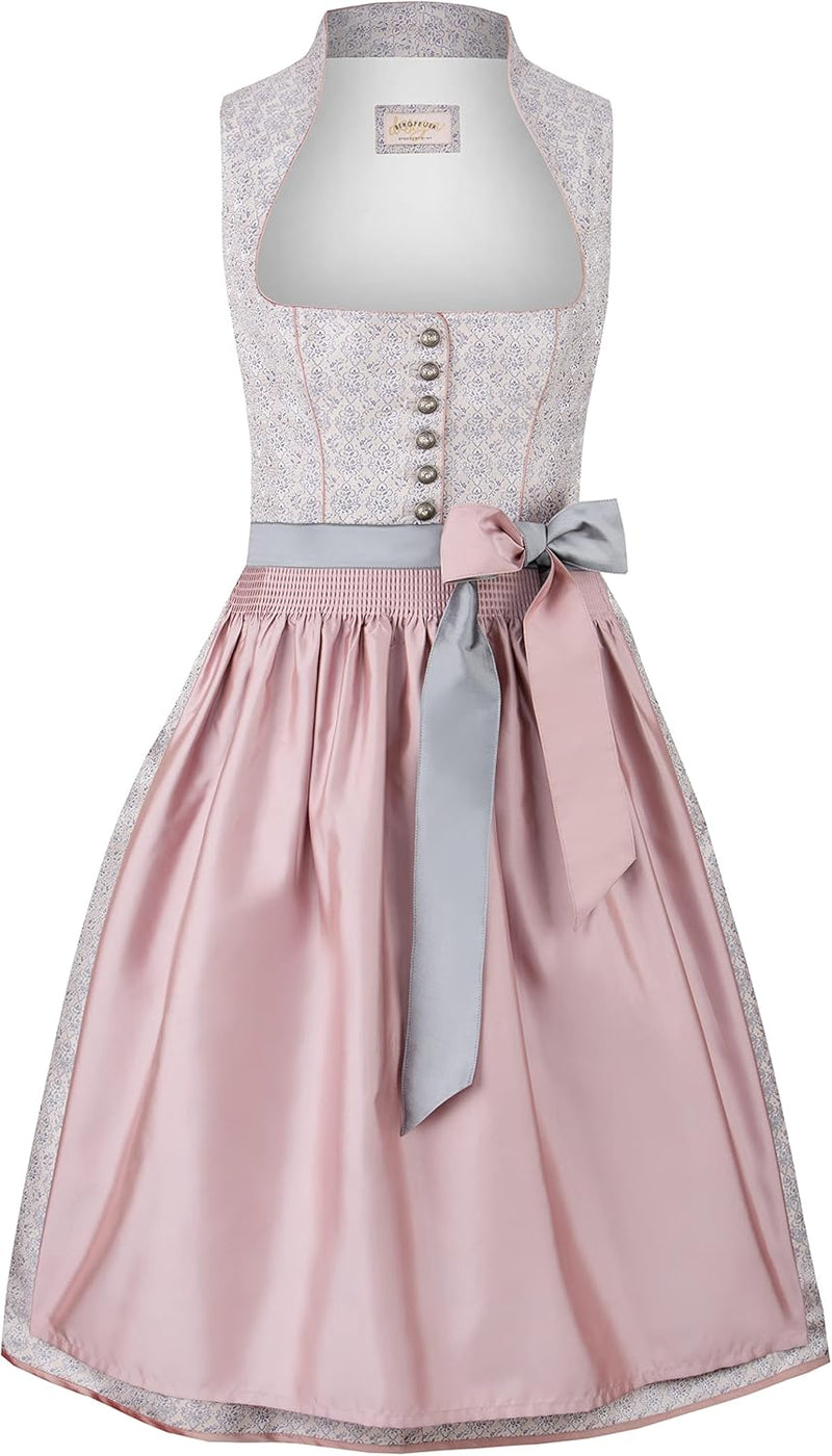 Stockerpoint Damen Dirndl Monroe Kleid für besondere Anlässe 32 Altrosa, 32 Altrosa