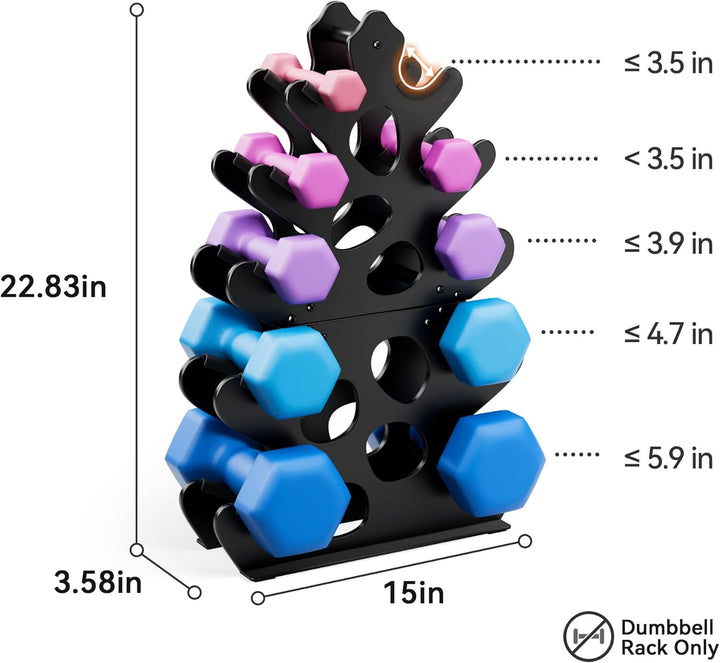 3-stufiges/4-stufiges/5-stufiges Hantelregal, Gewichtsständer für das Home Gym, Halteständer für Fre