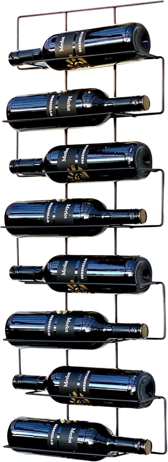 DanDiBo Weinregal Metall Schwarz Wand Schmal 96135 Flaschenregal Flaschenständer Flaschenhalter