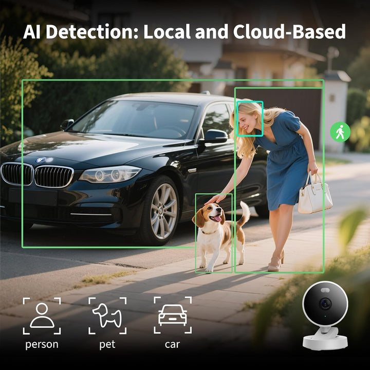 Aqara G100, 2K Sicherheitskamera für Innen &amp; Aussenbereich, HomeKit Secure Video, 2-Wege-Audio, Sche