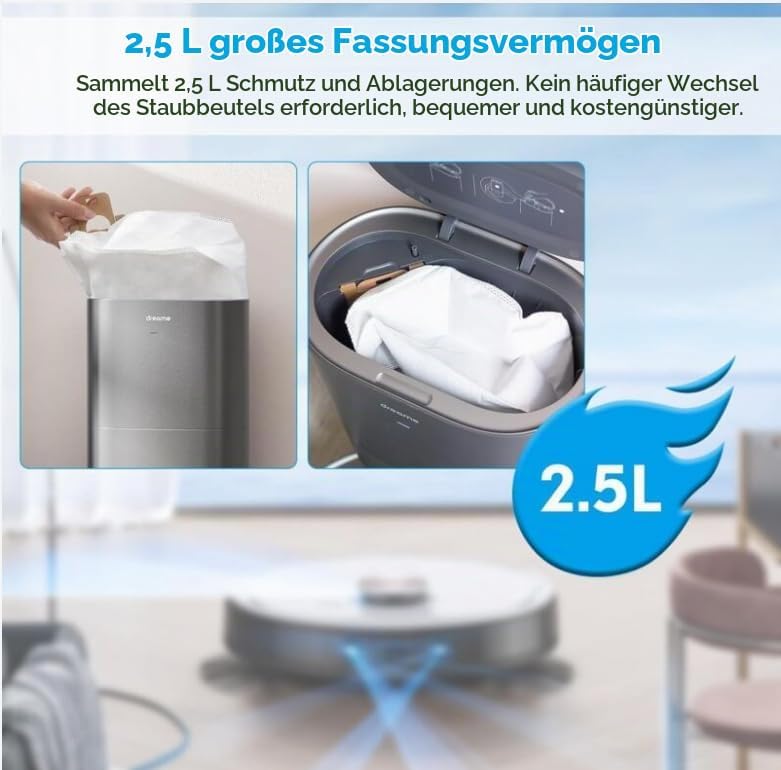 Ersatz Zubehör Set für Dreàme Bot D10 Plus RLS3D Roboter Staubsauger 2 Hauptbürsten, 4 Filter, 4 Sei