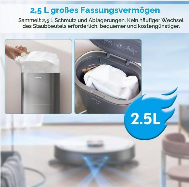 Ersatz Zubehör Set für Dreàme Bot D10 Plus RLS3D Roboter Staubsauger 2 Hauptbürsten, 4 Filter, 4 Sei