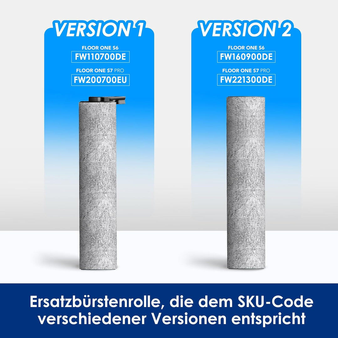 Tineco Ersatz-Bürstenrolle für Bodenreiniger, Beseitigt Nasse und Trockene Verschmutzungen, Geeignet