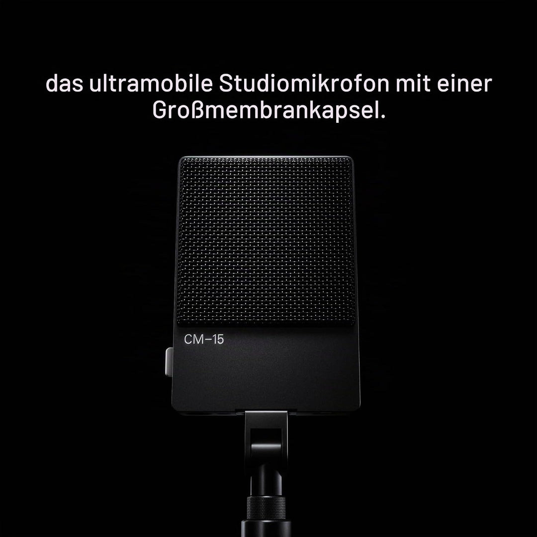 Teenage Engineering CM-15 Tragbares Studio-Kondensatormikrofon mit USB-C Audio und Laden, 3,5 mm Min