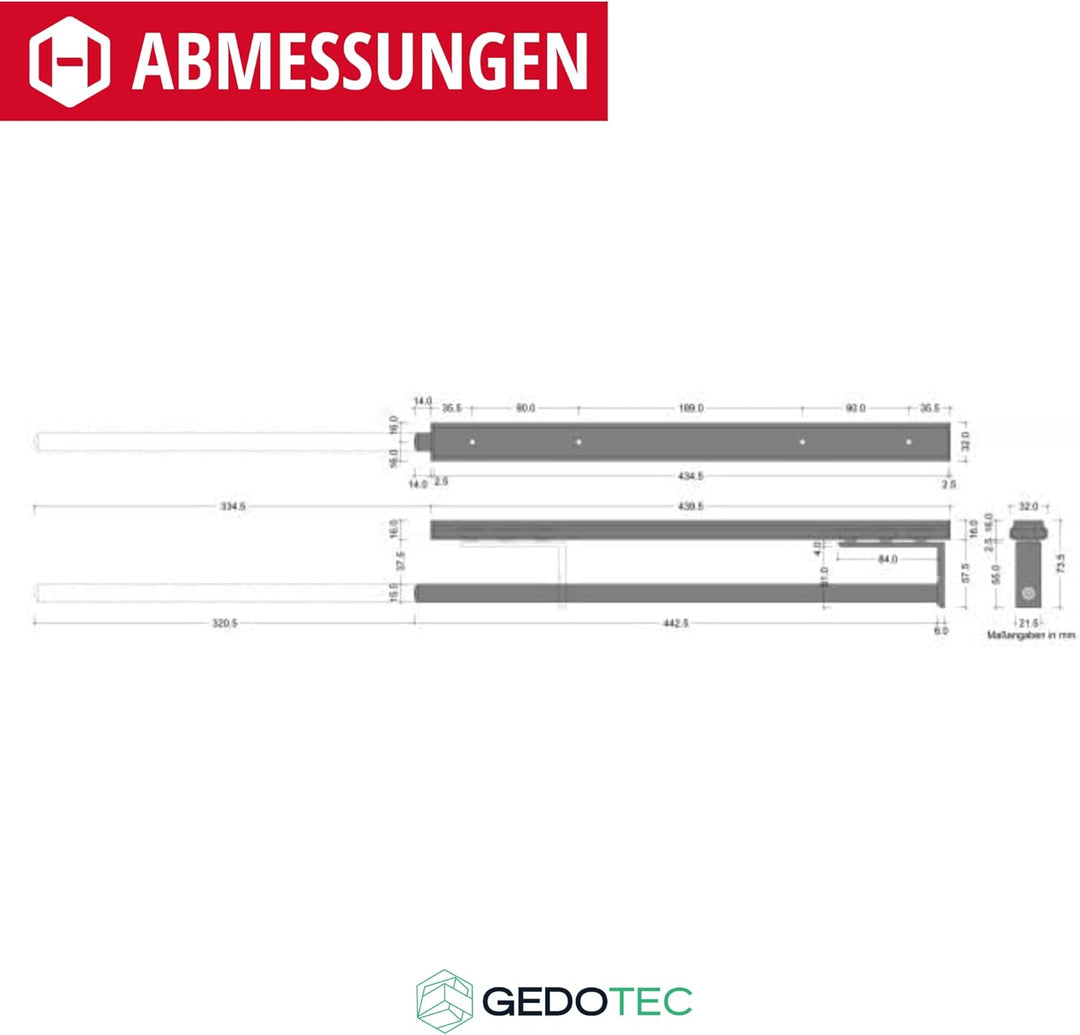 Gedotec Handtuchhalter | Hostel | Geschirrtuchhalter Chrom poliert glänzend | 1 Stück | Handtuchausz