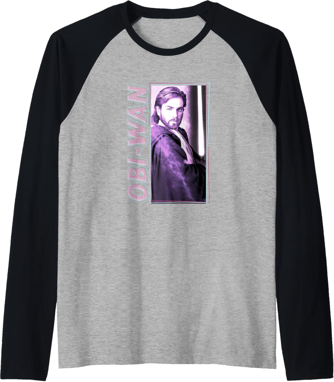 Star Wars Obi-Wan Kenobi Purple Hue Portrait Raglan