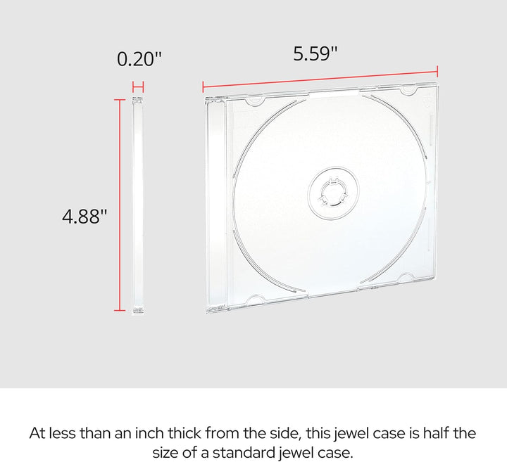 Verbatim CD DVD Blu-Ray Clear Slim Jewel Cases 5,2mm - 25 Stück 25 Stück, transparent, 25 Stück, tra