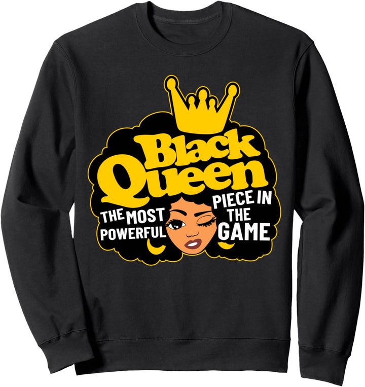 Black Queen Der Most Powerful Stück im Spiel African Afro Sweatshirt