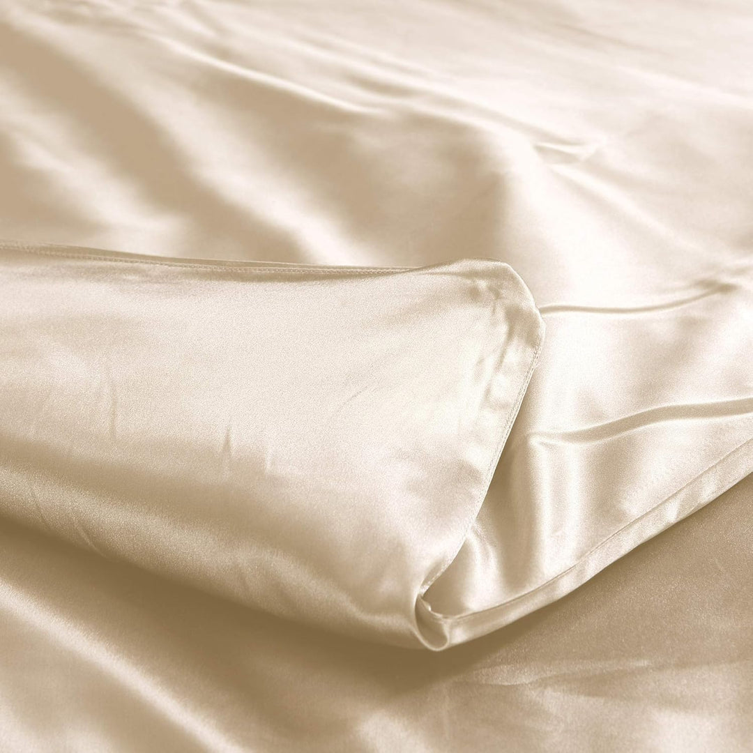 THXSILK 22 Momme Seidenbettwäsche Set 2 teilig, Bettbezug 135 x 200 cm und Kissenbezüge 40 x 80 cm,