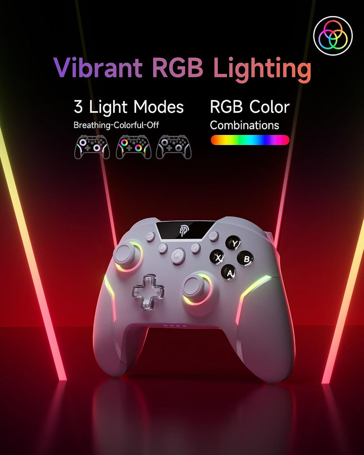 EasySMX X20 Wireless Controller PC mit RGB, Bluetooth Controller mit 2 in 1 Trigger &amp; abnehmbare Hal