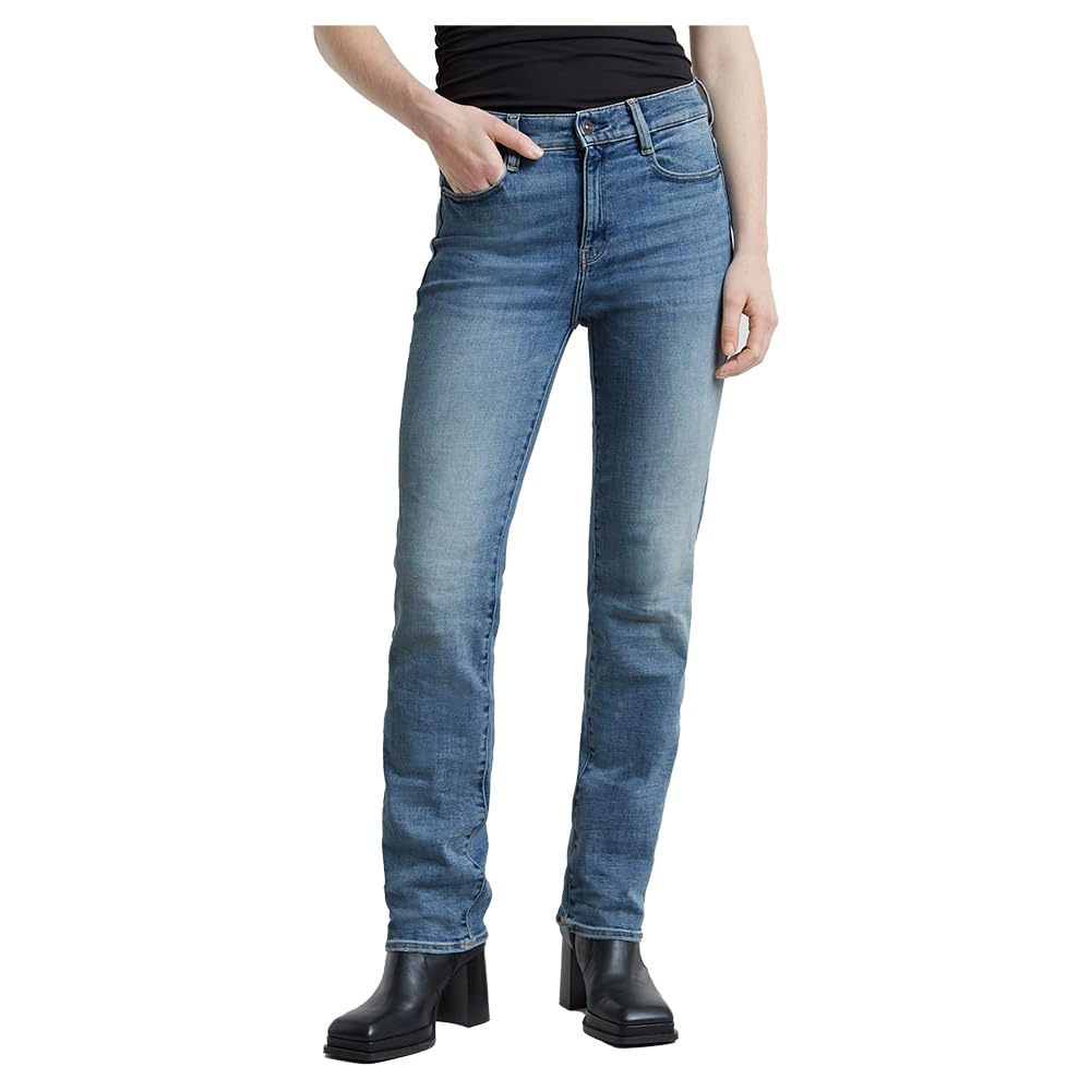 G-Star Raw Damen Strace Straight Jeans 23W / 28L Blau (Sun Faded Niagara D23951-c051-d898), 23W / 28