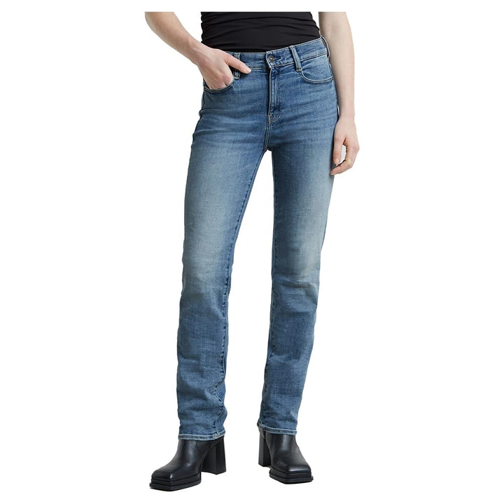 G-Star Raw Damen Strace Straight Jeans 23W / 28L Blau (Sun Faded Niagara D23951-c051-d898), 23W / 28