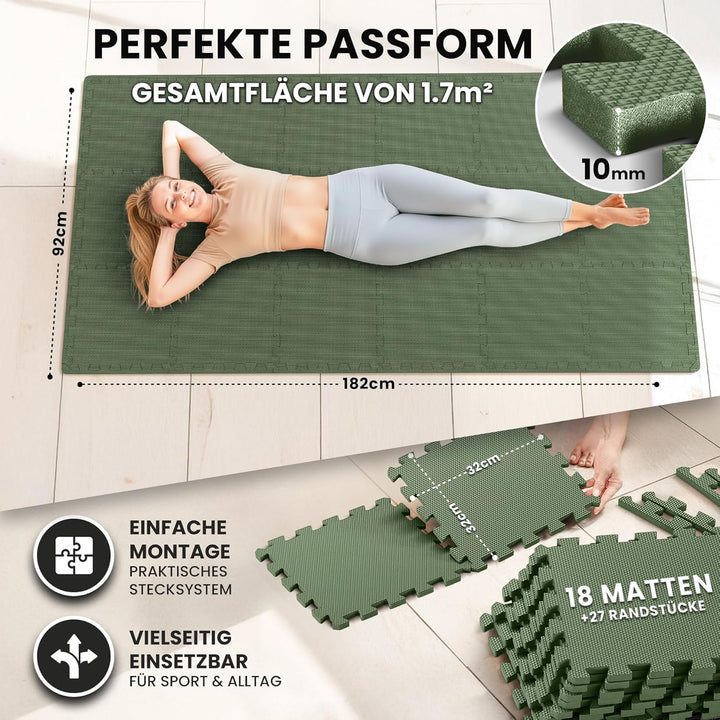 Schutzmatten Bodenschutzmatte Set Sportmatte Gymnastikmatte Puzzlematte: Puzzle Sportgeräte Matte Fi
