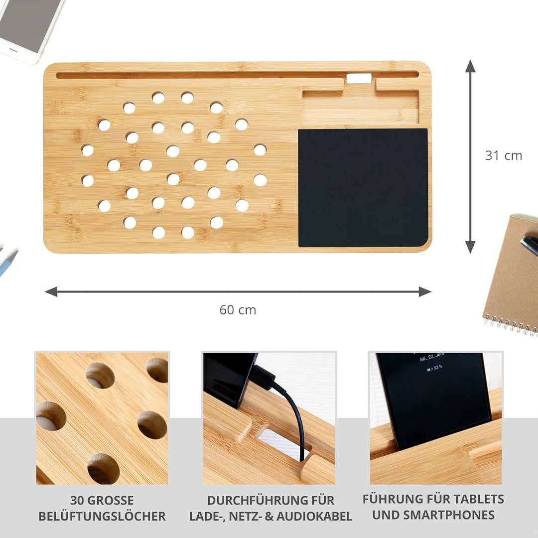 2in1 Laptopkissen Knietablett mit Mauspad, Laptoptisch mit Kissen, Laptop Unterlage, Knietisch aus B