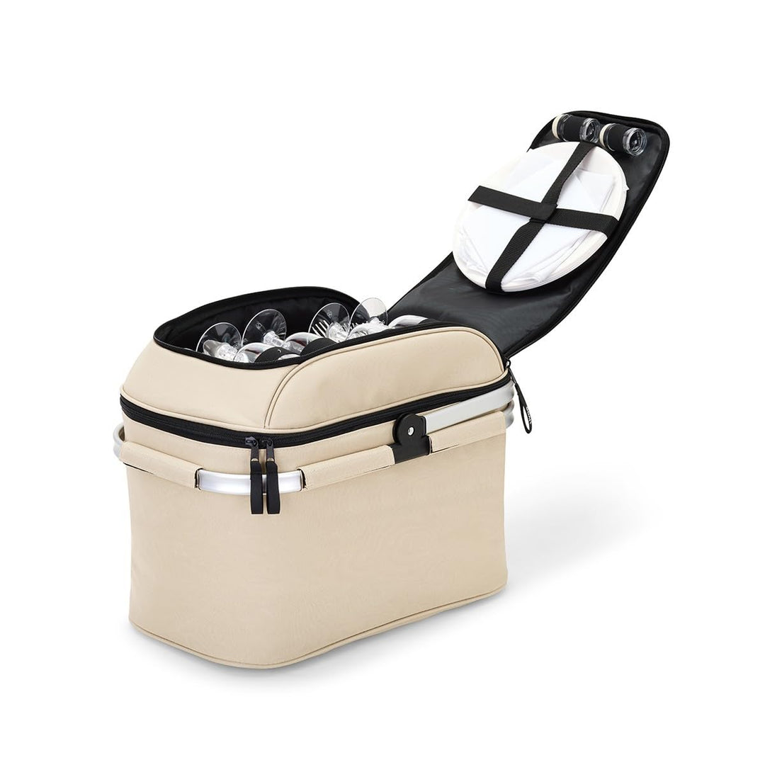 Livoo - Picknickkorb für 4 Personen SEP117C, beige