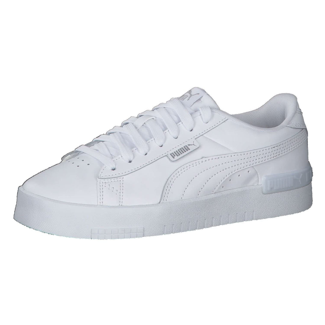 PUMA Mädchen Jada JrRoad Running Shoe 37 EU Puma White Puma White Puma Silver, 37 EU Puma White Puma