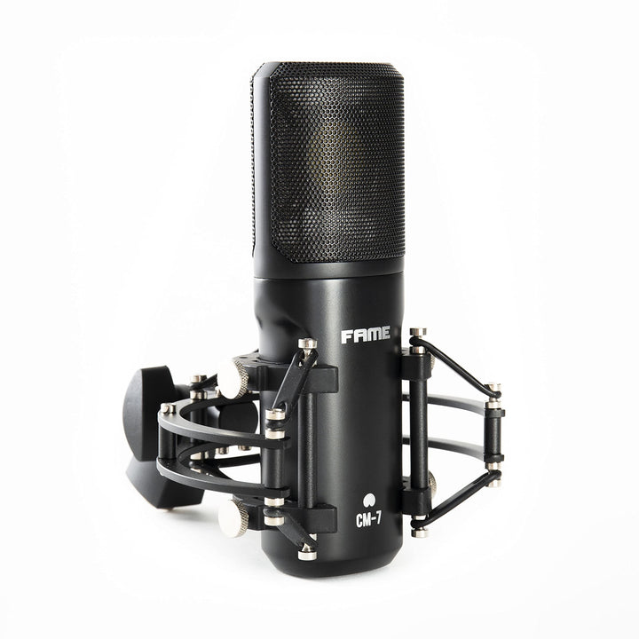 Fame Audio Studio cm-7 Grossmembran Kondensatormikrofon, Schwarz, Nierencharakteristik, 20-20.000Hz