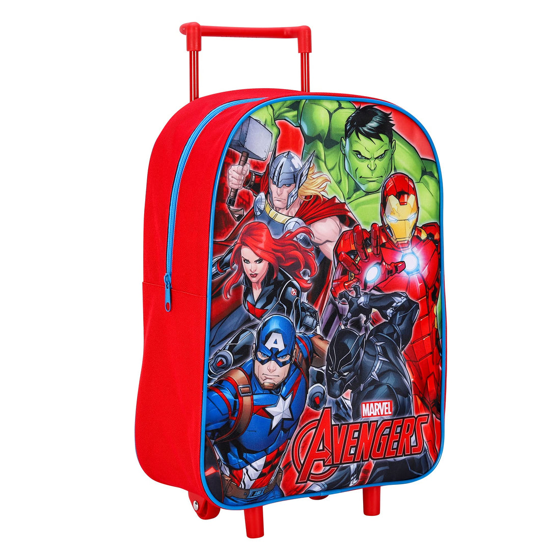 Marvel Avengers Kinderkoffer mit Rollen - Kinder Reise Trolley und Handgepäck - Handgepäck Trolley -