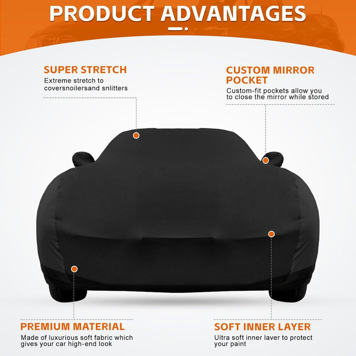 Autoabdeckung Indoor für Porsche Cayenne 2010-2026 | Elastisches Innenbereich Auto Abdeckplane Autop