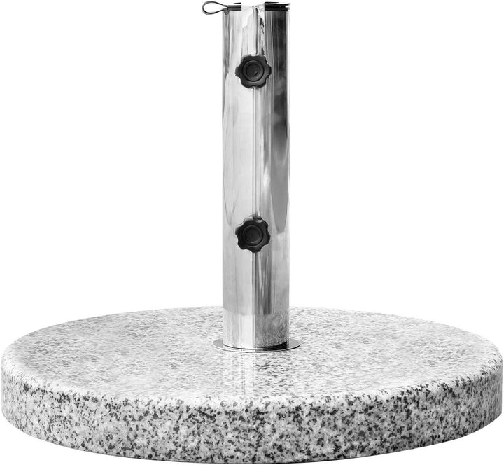 anndora Sonnenschirmständer Granit rund 20kg Naturstein hellgrau poliert 20kg hellgrau rund, 20kg he