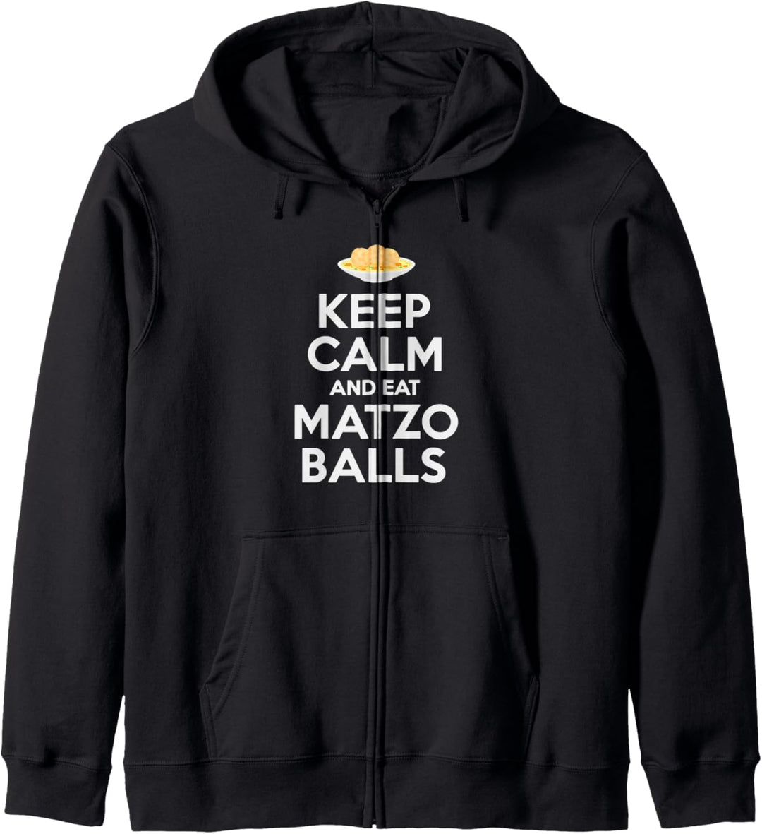 Keep Calm Eat Matzo Balls Funny Passover Jewish Kapuzenjacke