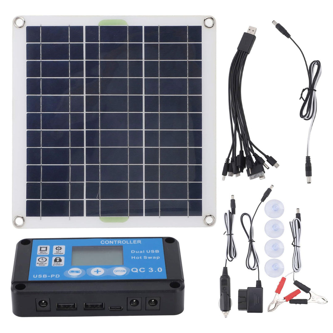 Haofy 200-W-Solarpanel-Kit, Effiziente Solarstromerzeugung, Vielseitig und Tragbar, Mehrere Ladeopti