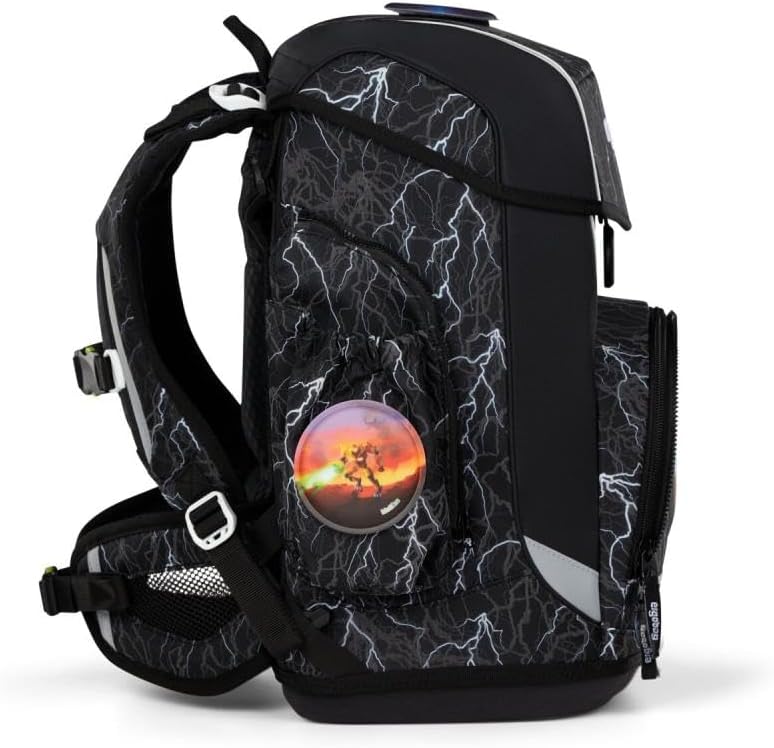 ergobag Cubo Light Schulranzen Set 8tlg. inkl. Lunchset und Seitentaschen (Super ReflektBär Reflex G