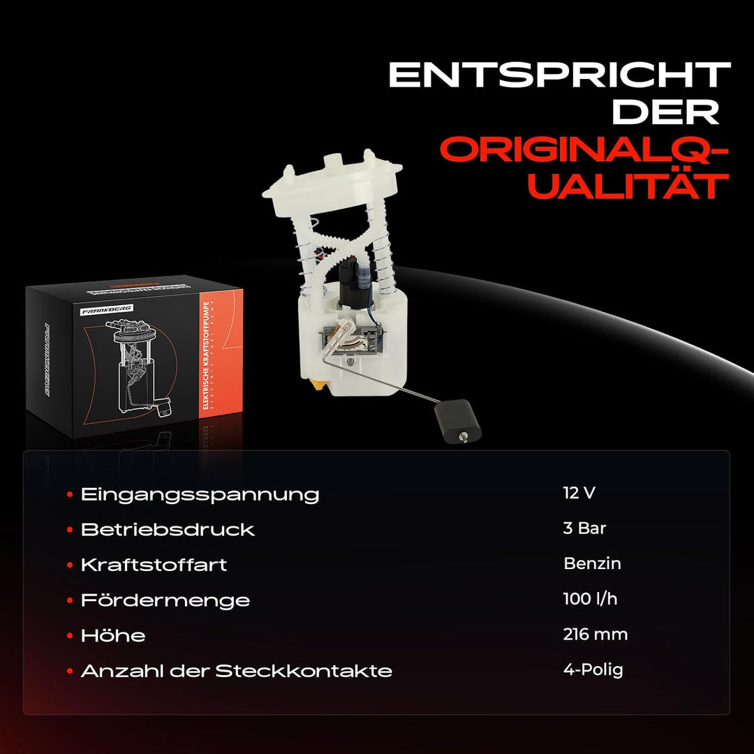 Kraftstoffpumpe Benzinpumpe für Fiesta V JH_, JD_ Fusion JU_ 1.2L 1.3L 1.4L 1.6L Benzin 2001-2012 2S