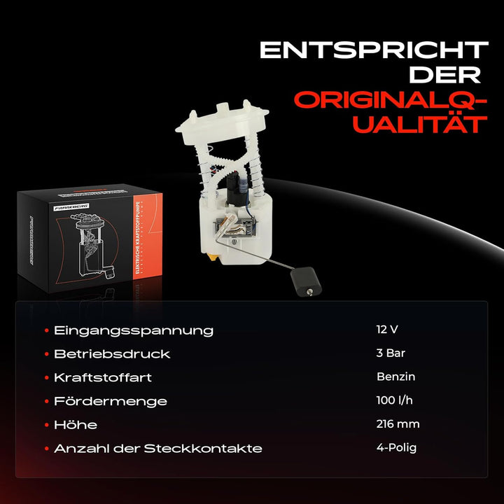 Kraftstoffpumpe Benzinpumpe für Fiesta V JH_, JD_ Fusion JU_ 1.2L 1.3L 1.4L 1.6L Benzin 2001-2012 2S