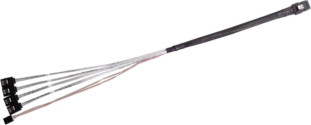 SilverStone SST-CPS03 - Internes Mini SAS zu SATA Kabel, 36pin SFF8087 Stecker(HOST) zu 4x 7pin SATA