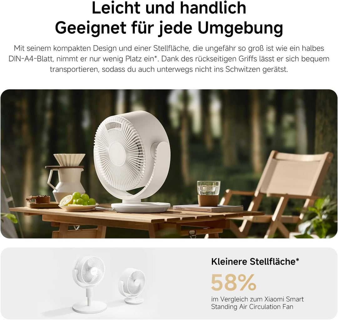 XIAOMI Smart Desktop Air Circulation Fan - Tischventilator mit 1180m³/h und 3D-Luftverteilung, 100 S