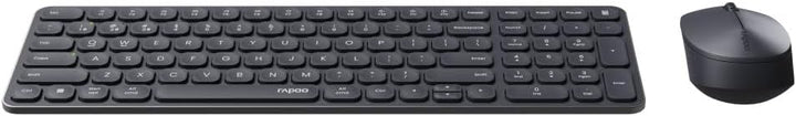 Rapoo Bluetooth Tastatur Maus Set Kabellos 9710M QWERTZ Wireless Computertastatur Mouse Schnurlos Fu