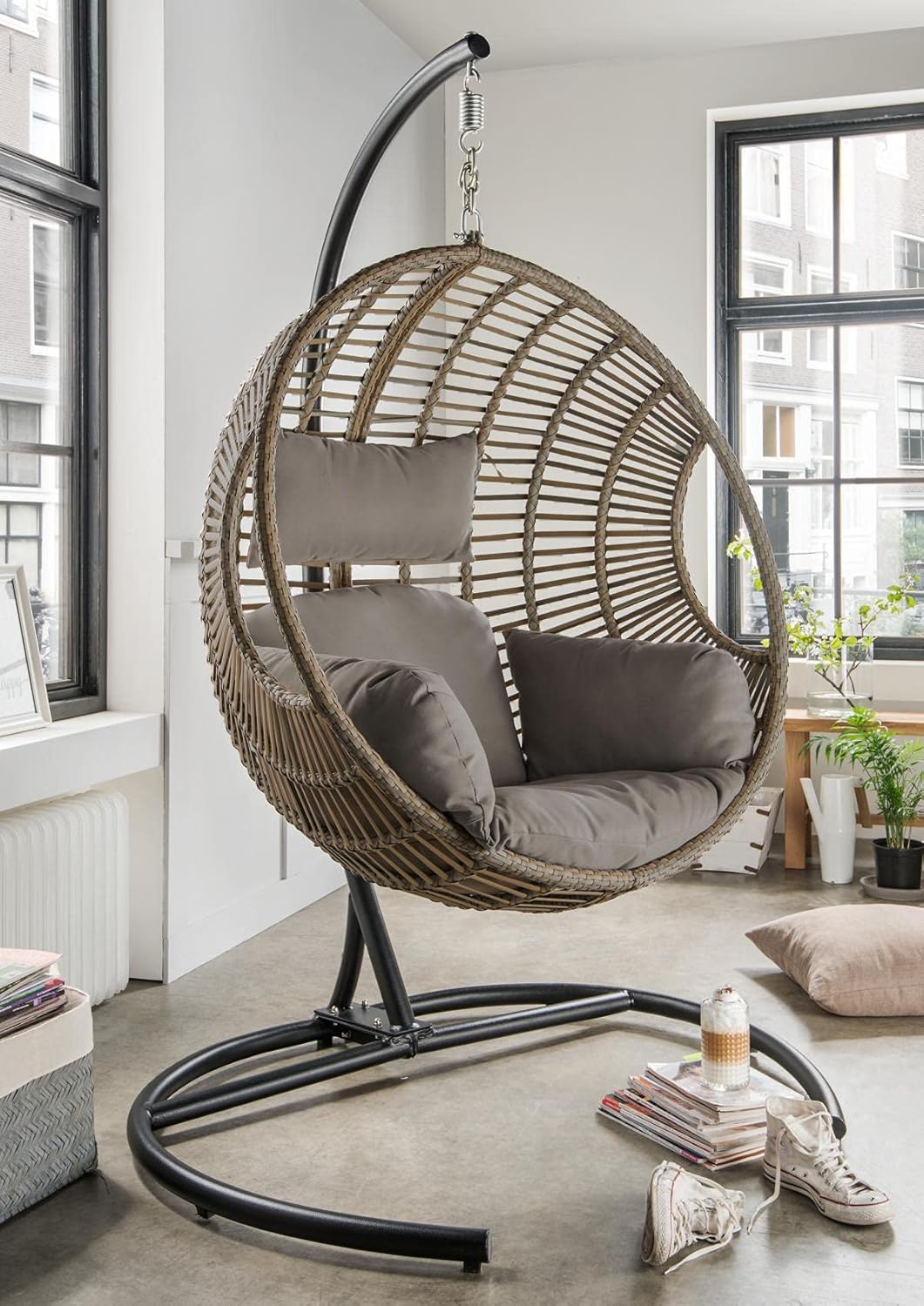 Destiny Coco Deluxe II Hängesessel Polyrattan Hängekorb Hängestuhl